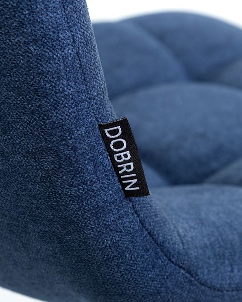 Стул барный DOBRIN NICOLE (черные матовые ножки, синяя ткань (UF860-14B)) - Вид 9