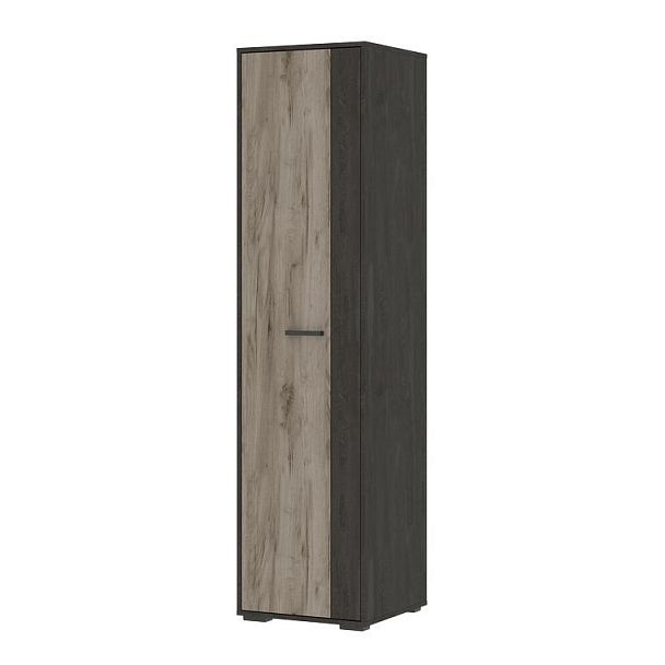 Эдинбург Шкаф ШК-01 (0,502х2,000х0,500) железный камень/дуб крафт серый - Вид 1