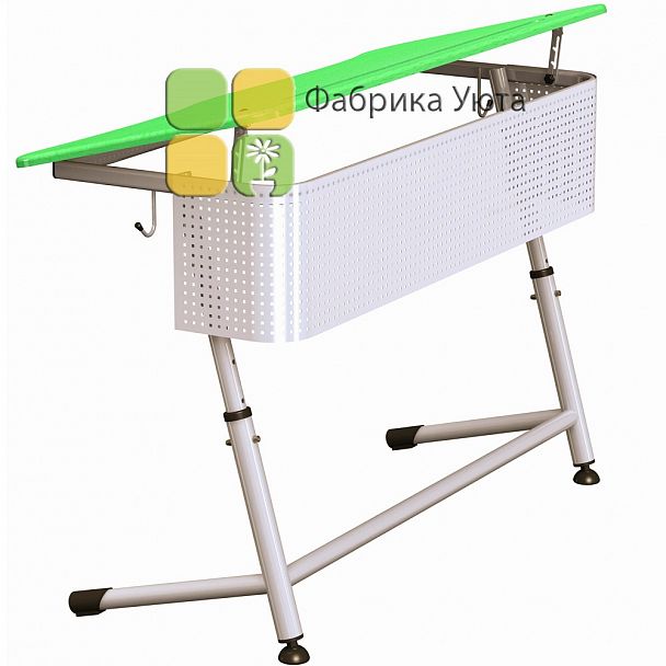 Парта "Премьера 2Р" с перф. экр.,  угл. накл. стол., рег  (3-7 гр) - Вид 4