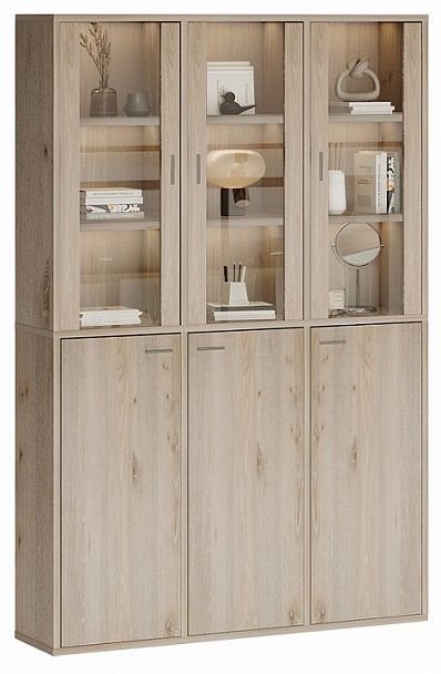 Шкаф-витрина Домино СУ(ш3в2)+3ФГ+3ФС Нельсон - Вид 2