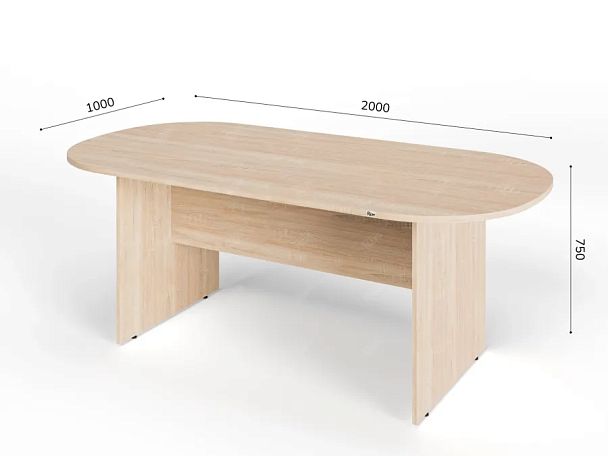 ЛАЙТ / LIGHT RLG010-20x10 Конференц-стол 200x100x75 Дуб Сонома - Вид 7