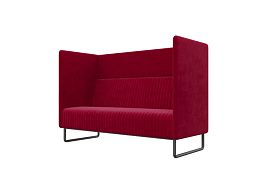 Bronks Диван двухместный BROS-2 Teddy 644/Металл Черный 1715*760*1180 - Фото предпросмотра