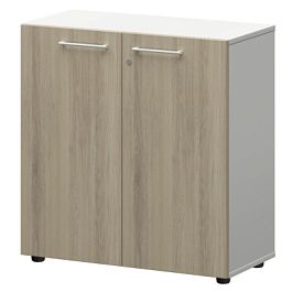 Шкаф низкий закрытый СМШ28F(Б) Кронберг/Белый 792x380x811 Кортез - Фото предпросмотра