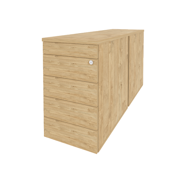 Onix Тумба двойная приставная/опорная (TIP-ON) O.TPO-2.7 TIP Тиквуд светлый 432*1475*750 - Вид 1