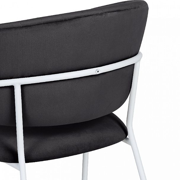 Стул кухонный Даксон черный велюр/белый - Вид 10