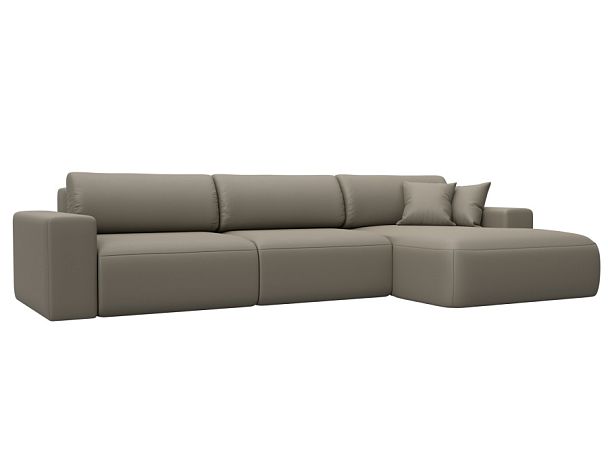 Диван угловой Лига-036 НПБ Классик Лонг правый угол Экокожа бежевый - Вид 1