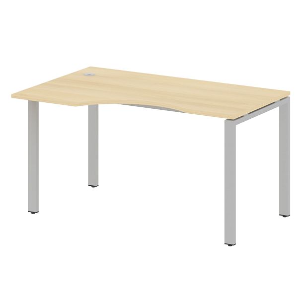 Metal System Стол криволинейный левый на П-образном м/к БП.СА-2 (L) Акация/Серый металл 1400*900*750 - Вид 1
