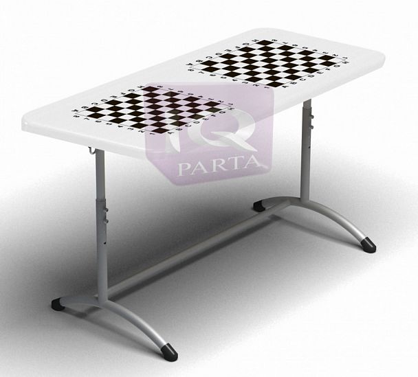 Парта четырёхместная "ЭКСТРА (Р) Шахматная"  (2-4 гр.) - Вид 1