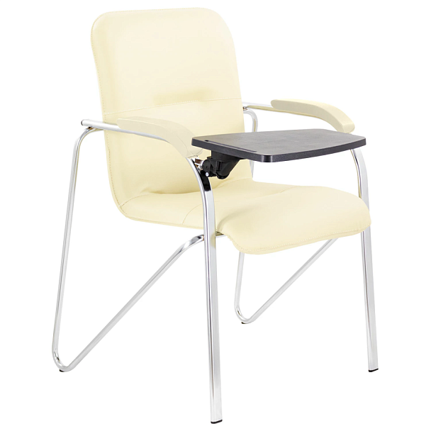 Кресло со столом BRABIX "Samba CF-108 BOX-2", хром каркас, кожзам бежевый, разобрано, 533219 - Вид 2