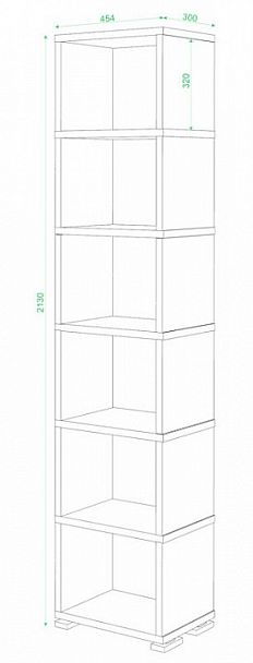 Стеллаж-колонка СБ-15/6 Карамель/Шамони - Вид 2