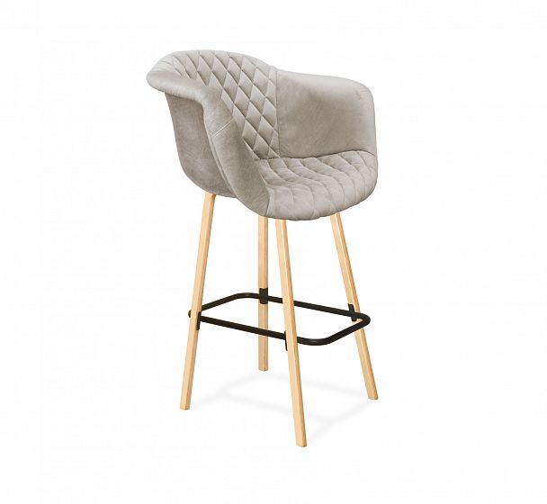 Стул полубарный Sheffilton SHT-ST31-С3/S94-1 лунный камень/прозр. лак/черный муар - Вид 1