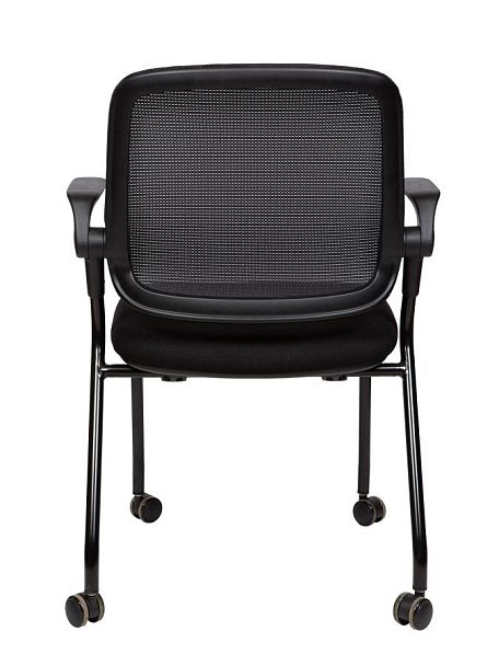 Стул / Cult / черная сетка/черная ткань/черный каркас пластик/ролики - Вид 6