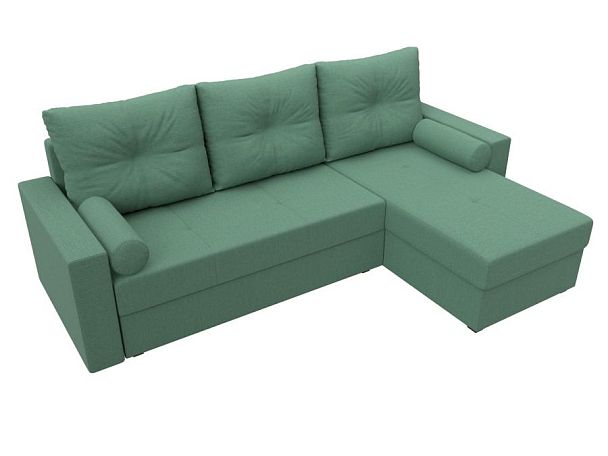 Диван угловой Верона Лайт правый угол Рогожка зеленый - Вид 5