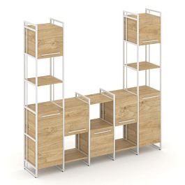 Rift Шкаф комбинированый RF.NS-001 Тиквуд Светлый/Металл Белый 2020*396*2010 - Фото предпросмотра