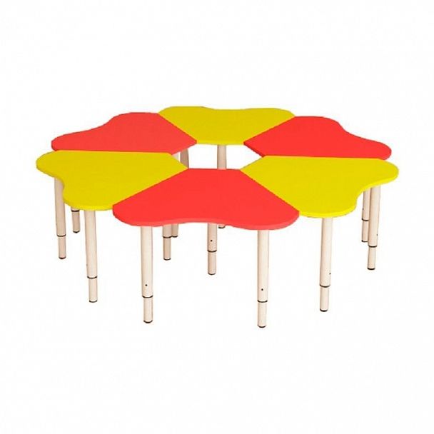 Стол "Ромашка" гр.0-3, на металлокаркасе цветной - Вид 1