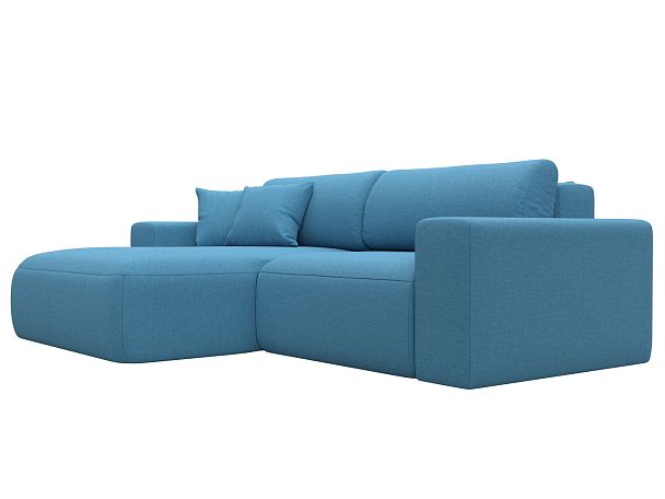 Диван угловой Лига-036 НПБ Классик левый угол Рогожка голубой - Вид 3