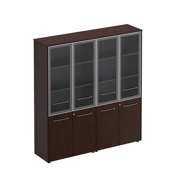 Шкаф комбинированный высокий (стекло + стекло) - Вид 3