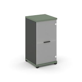 Concept Шкаф 1 узкая секция, 2 ниши CN.STU.E-213 SM A Кобо/Антрацит/Металл Антрацит/Сатин 420*420*818 - Фото предпросмотра