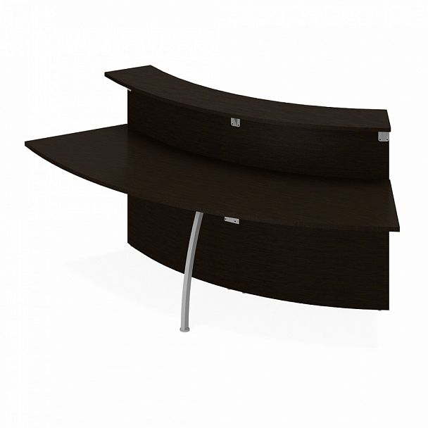 Модуль стойки-ресепшн радиусный "Стойки ресепшн" ПК-ИМД-СКР248Х106ПЛД-В5-179 дуб ферраре - Вид 1
