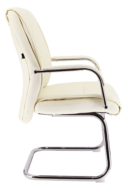 Кресло для посетителей Everprof Kent (Кент) CF Экокожа Кремовый - Вид 2