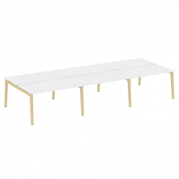 Рабочая станция "Onix wood" OW.D.RS-6.3.8 белый/дуб светлый - Вид 1