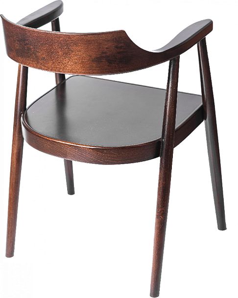 Стул деревянный с подлокотниками Боэн темный орех - Вид 4