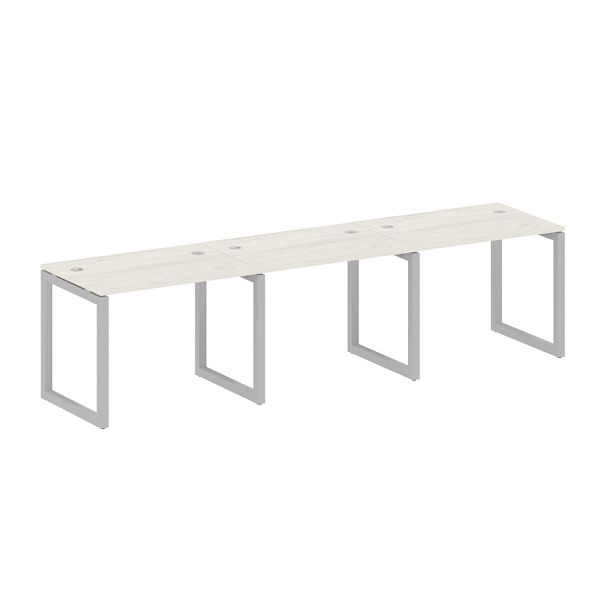 Metal System Quattro Р. ст. на 3 раб. места на О-образном м/к 50БО.СМ-3.1 Дуб наварра/Серый металл 3000*720*750 - Вид 1