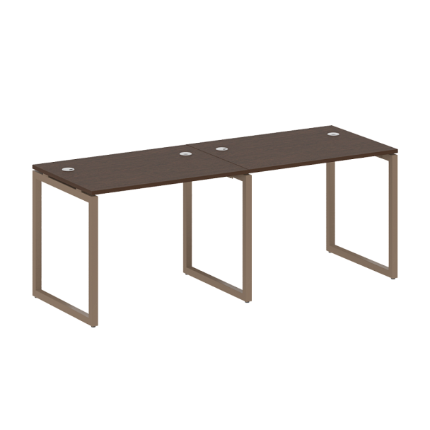 Metal System Quattro Р. ст. на 2 раб. места на О-образном м/к 40БО.СМ-2.1 Венге/Мокко металл 2000*720*750 - Вид 1