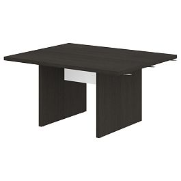 Стол переговорный 1500 составной СП-064-25-20 Дуб Мореный/Белый глянец 1500х1200х750 KANON - Фото предпросмотра