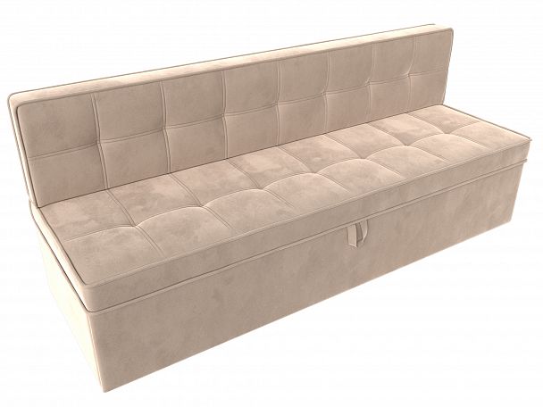 Кухонный диван Техас (полностью велюр бежевый) - Вид 5