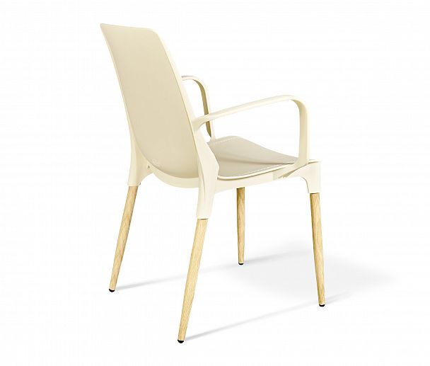 Стул Sheffilton SHT-S76-1 бежевый бежевый/светлый орех, стопируемый - Вид 3