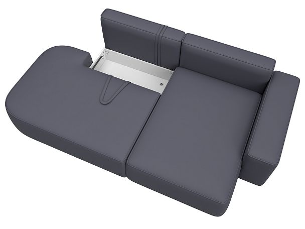 Диван угловой Лига-065 угол правый Экокожа серый - Вид 7