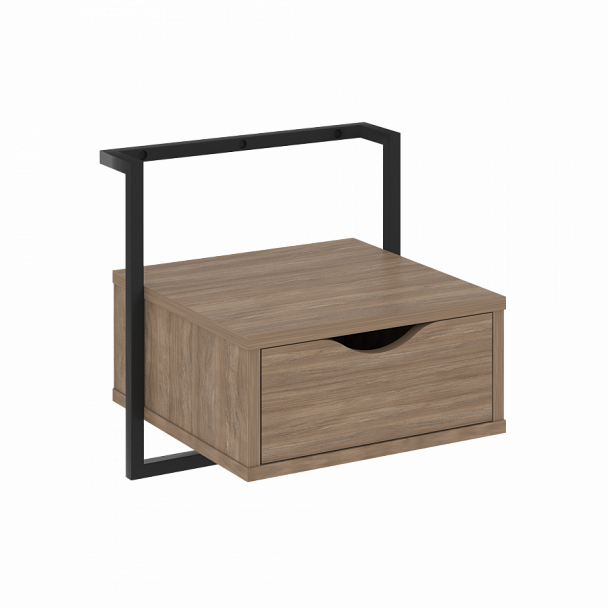 Тумба навесная "Loft" (крепление к стене) VR.L-SY1 Дуб Аризона/Черный - Вид 1