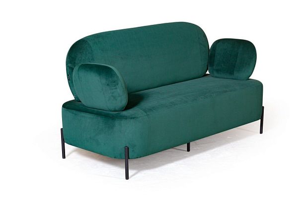 Диван Dandy двухместный, бархат зеленый 19 - Вид 1