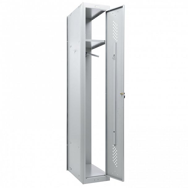 Шкаф (секция без стенки) металлический для одежды BRABIX "LK 01-30", УСИЛЕННЫЙ, 1830х300х500 мм, 291128, S230BR402102 - Вид 3