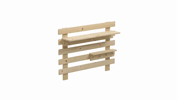 Полка деревянная ключница Тетрис, сосна, цвет натуральный - Вид 2