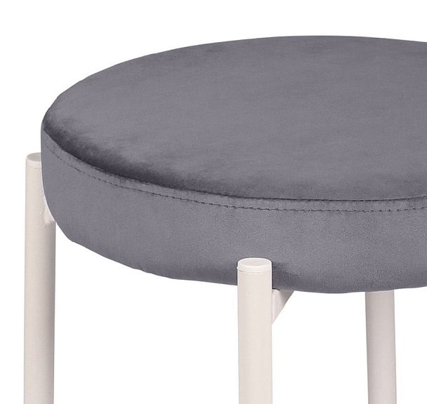 Табурет Кен, темно-серый H-15/белый - Вид 2