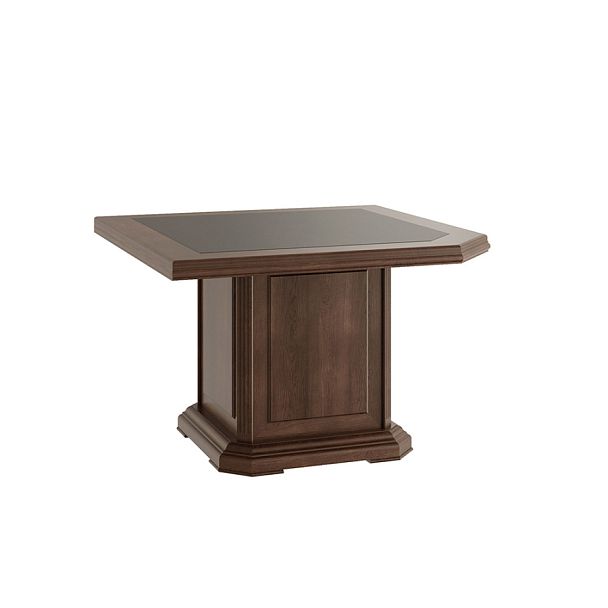Элемент стола для переговоров угловой Ministry 120x120x76 дуб шоколад - Вид 1