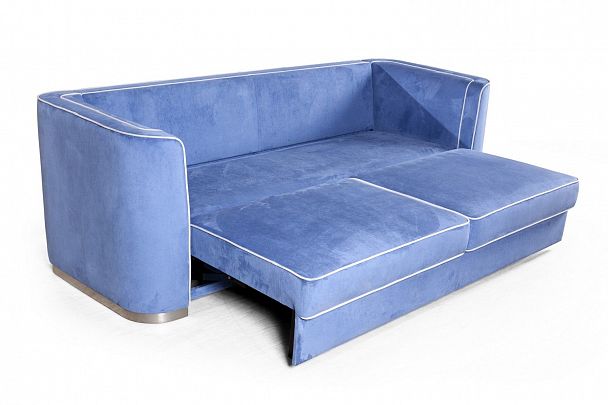 Komo диван-кровать трехместный, велюр синий - Вид 14