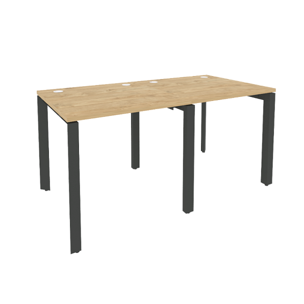 Onix Рабочая станция на П-образном м/к O.MP-RS-2.0.8 Тиквуд светлый/Антрацит металл 1560*800*750 - Вид 1