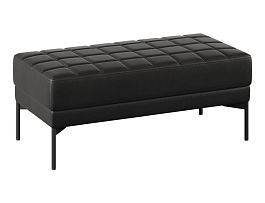 Пуф Everprof Delta двухместный Металл Черный Экокожа Черный - Фото предпросмотра