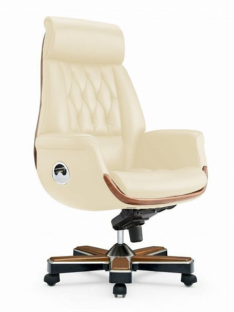 Кресло Byron YS1505A Кремовое (YSN027) натуральная кожа - Вид 1