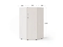 UNITY PШ-80 ДУБ МОЛОЧНЫЙ Угловой шкаф закрытый 620х620х1208 - Фото предпросмотра