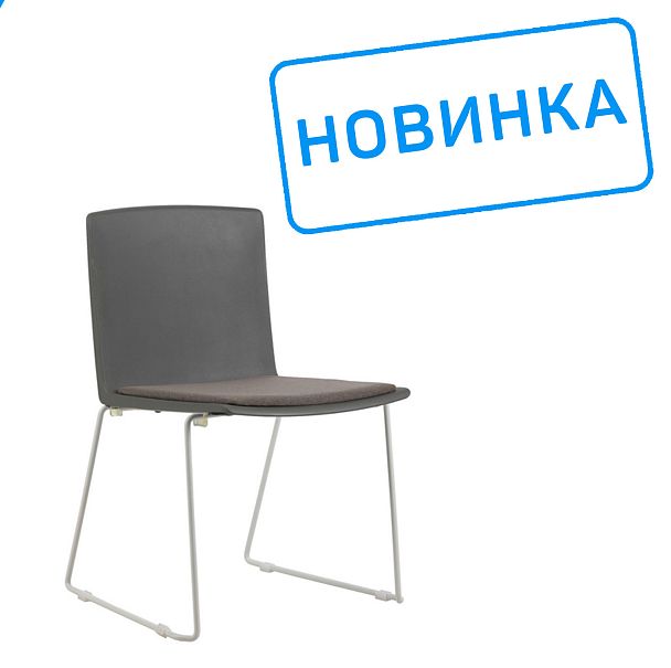 Кресло Simple X-19 Белый каркас/Серая ткань (LFYF-12) - Вид 2