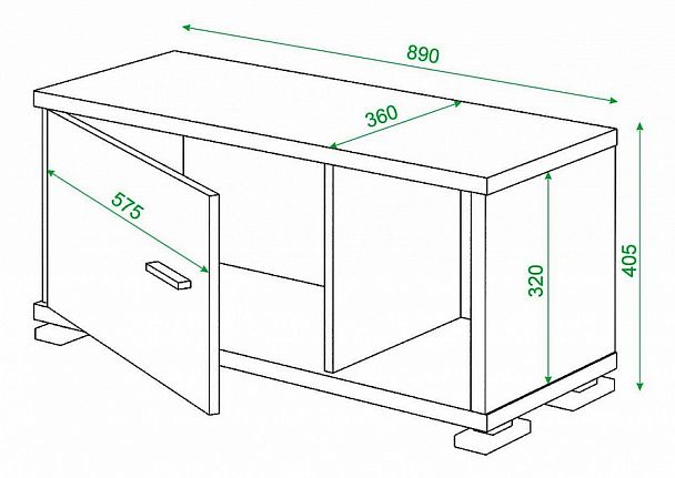 Тумба комбинированная Домино СБ-30/1 Венге - Вид 3