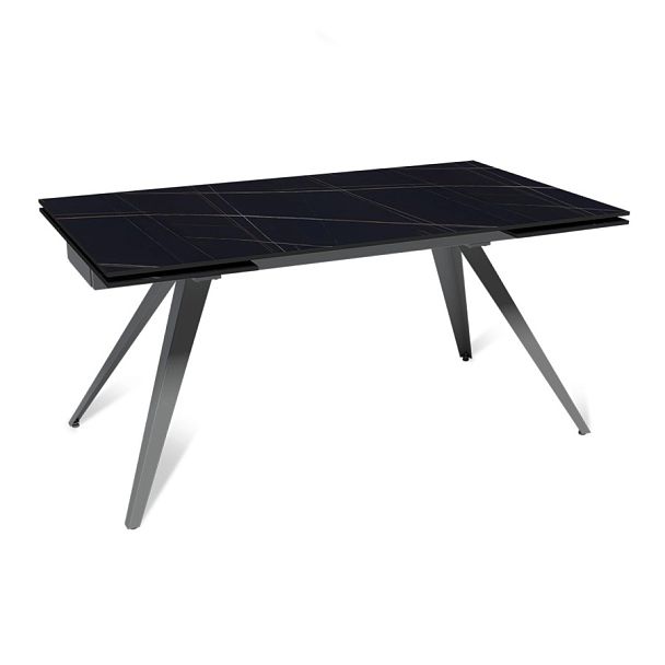 Стол раскладной Asti (160+40+40), керамика матовая Black Gold - Вид 1