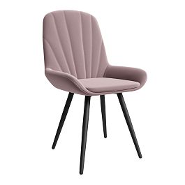 Стул ЮККИ Основание №1 Конус Черное Велюр тип 1 Бежевый - Фото предпросмотра