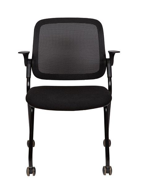 Стул / Cult / черная сетка/черная ткань/черный каркас пластик/ролики - Вид 2