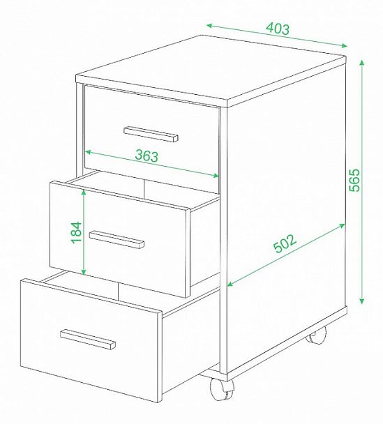 Тумбочка Домино нельсон ТС-1 Белый - Вид 2