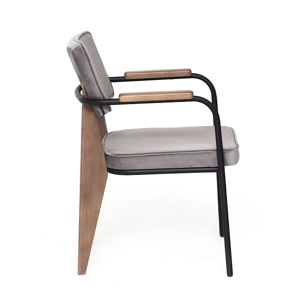 Стул Mix, серый велюр - Вид 4